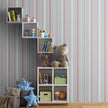 GW6080 Tousled Stripe Wallpaper Roll 20.5 inch Wide x 18 ft. Long in Pink and Blue