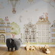 GDSE3560 City Cats Wallpaper Mural Premium Peel and Stick Material 26in Wide x 9 ft. Blue