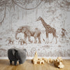 GDSE3012 Animal Parade Wallpaper Mural Premium Peel and Stick Material 26in Wide x 9 ft. Green