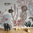 GDSE3131 Roaring Reef Wallpaper Premium Peel and Stick Material 26in Wide x 6ft, 9 ft, 12ft, White