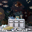 GDSE3130 Roaring Reef Wallpaper Premium Peel and Stick Material 26in Wide x 6ft, 9 ft, 12ft, Dark Blue