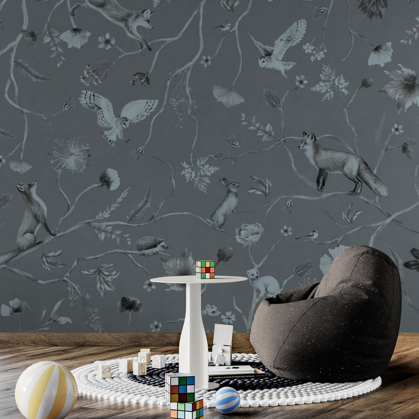 GDSE3145 Playful Forest Monochrome Blue