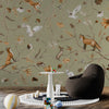 GDSE3142 Playful Forest Wallpaper Premium Peel and Stick Material 26in Wide x 6ft, 9 ft, 12ft, Green