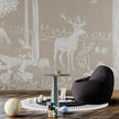 GDSE3083 Monochrome Forest Wallpaper Premium Peel and Stick Material 26in Wide x 9 ft. Light Brown