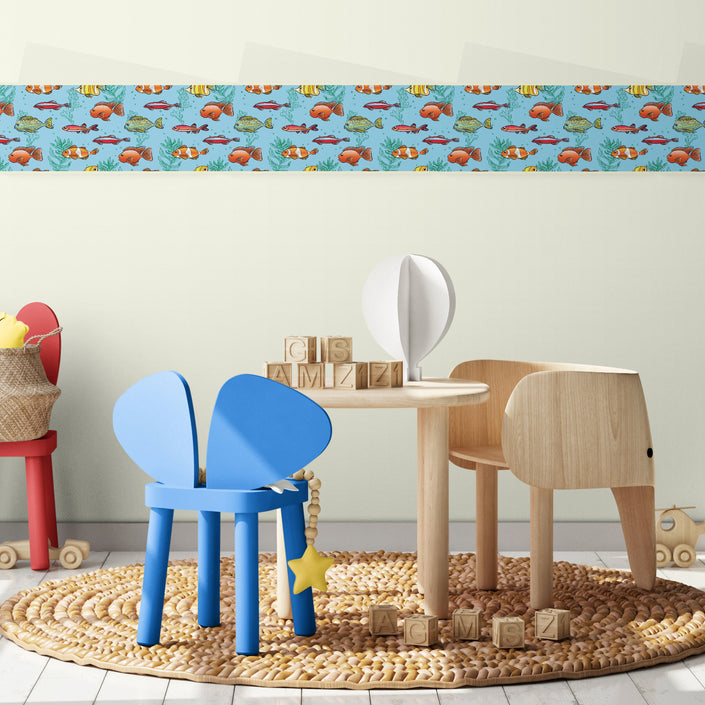 GB90061 Cartoon Fish Peel and Stick Wallpaper Border 10