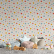 GW0010 Quirky Polka Dots Wallpaper Roll 20.5 inch Wide x 18 ft. Long in Red Yellow Blue