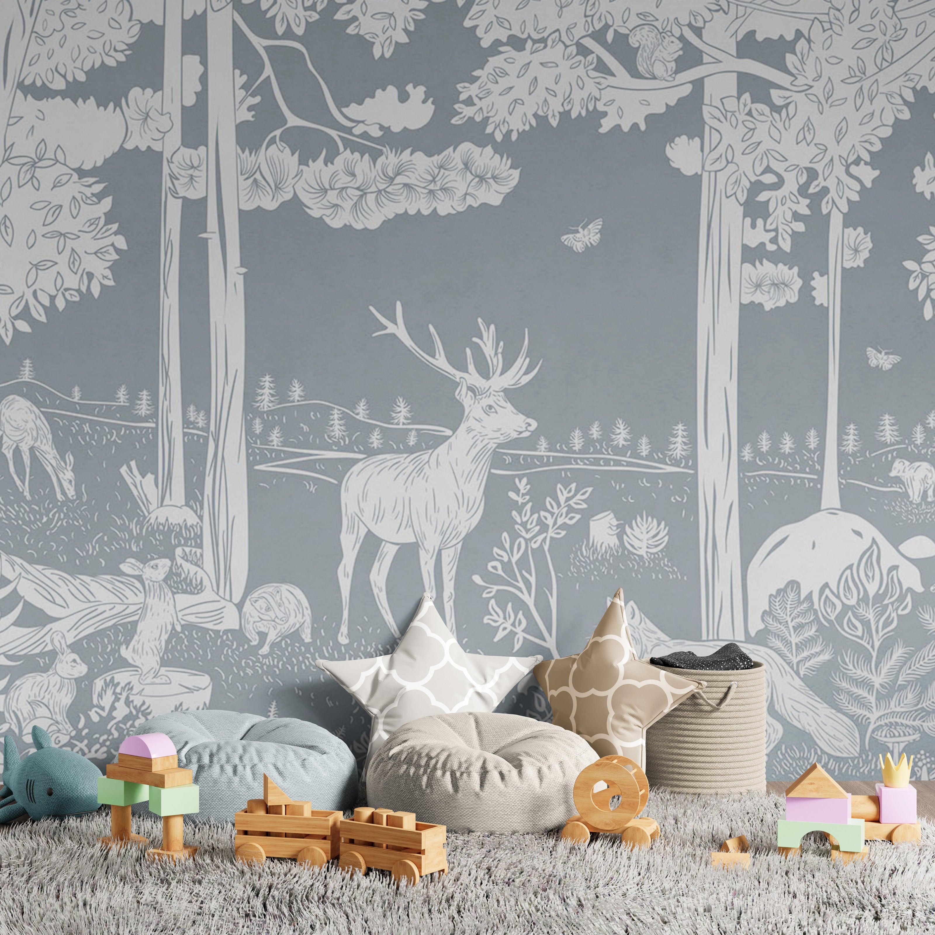 GDSE3081 Monochrome Forest Blue