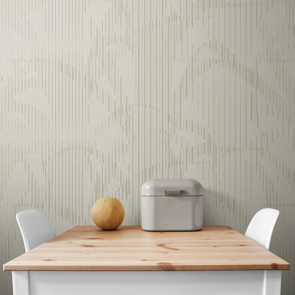GE0021 Lenticular Foliage Endless Mural Beige Tan kitchen