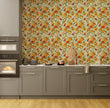 GDSL5030 Peaches Premium Peel and Stick Wallpaper Panel 26 inch Wide in Orange Green Tan