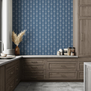 GDP6003 Twisted Twig Premium Peel and Stick Wallpaper Panel 6 Ft High x 26 Wide in Muted Navy