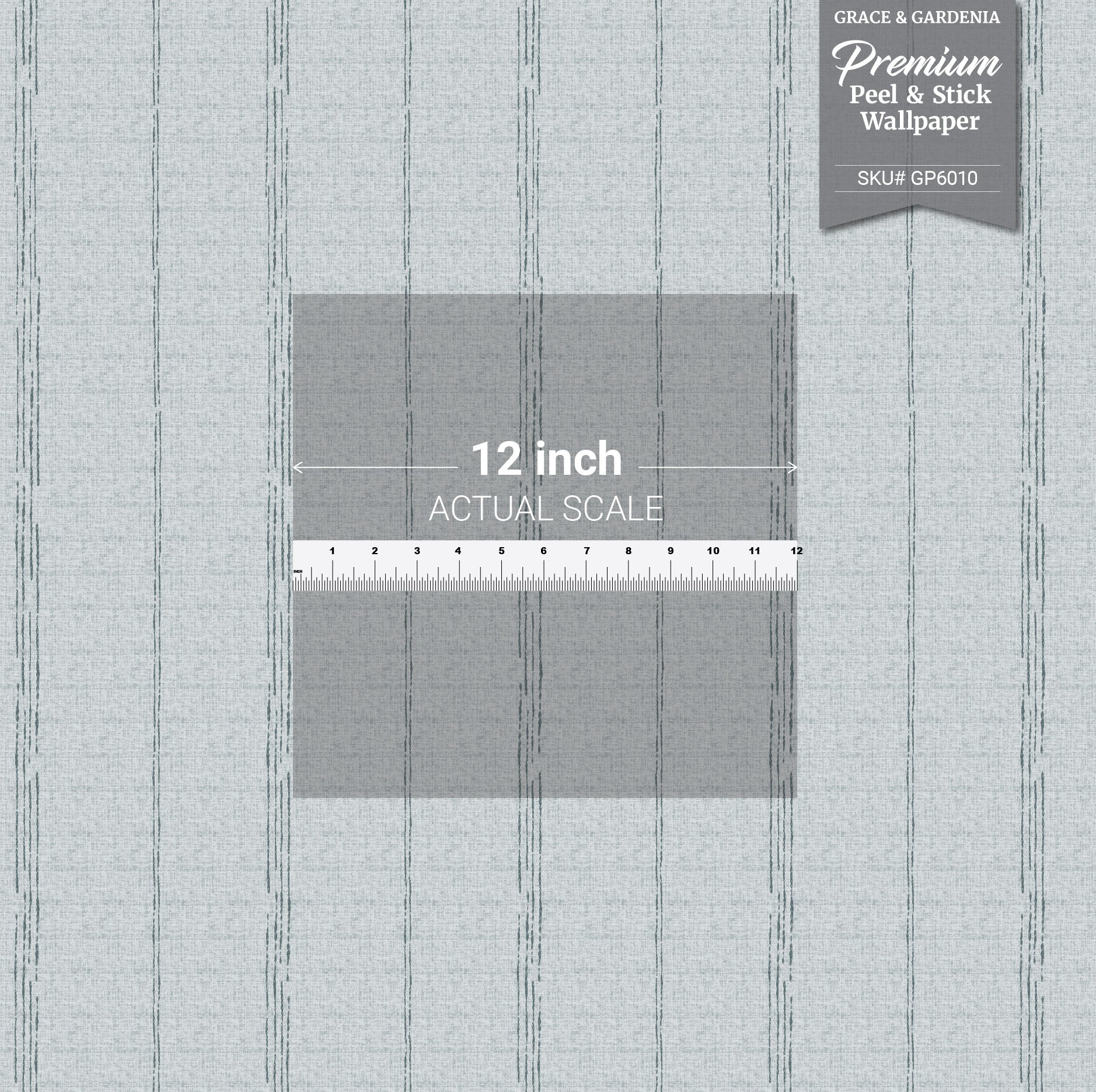 GP6010 Dot and Drift Stripe Premium Peel and Stick Wallpaper Panel 26 Wide x 6 Ft High in Muted Blue