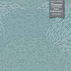 GE0002 Radial Escape Grace & Gardenia Endless Mural Navy