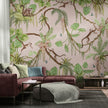 GDSE3156 Playful Monkey Wallpaper Premium Peel and Stick Material 26in Wide x 6ft, 9 ft, 12ft, Pink