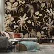 GDSE3158 Playful Monkey Wallpaper Premium Peel and Stick Material 26in Wide x 6ft, 9 ft, 12ft, Vintage Black