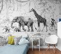 GDSE3011 Animal Parade Black White