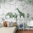 GDSE3020 Bear King Wallpaper Mural Premium Peel and Stick Material 26in Wide x 9 ft. Black White Gray
