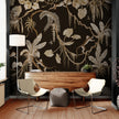 GDSE3158 Playful Monkey Wallpaper Premium Peel and Stick Material 26in Wide x 6ft, 9 ft, 12ft, Vintage Black