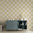 GW0201 Check Faux Grasscloth Plain weave Texture Wallpaper Roll 19 inch Wide x 18 ft. Long in White Tan