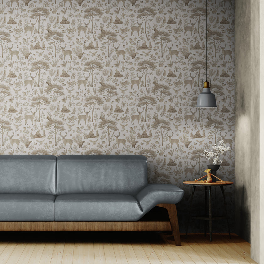 GDSE3273 Fantastic Forest Wallpaper Premium Peel and Stick Material 26in Wide x 9 ft. Vintage Green