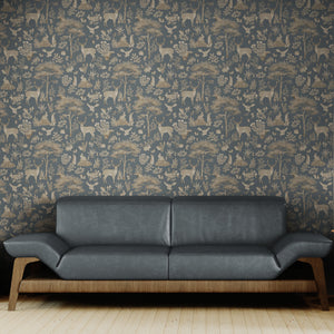 GDSE3273 Fantastic Forest Wallpaper Premium Peel and Stick Material 26in Wide x 9 ft. Vintage Green