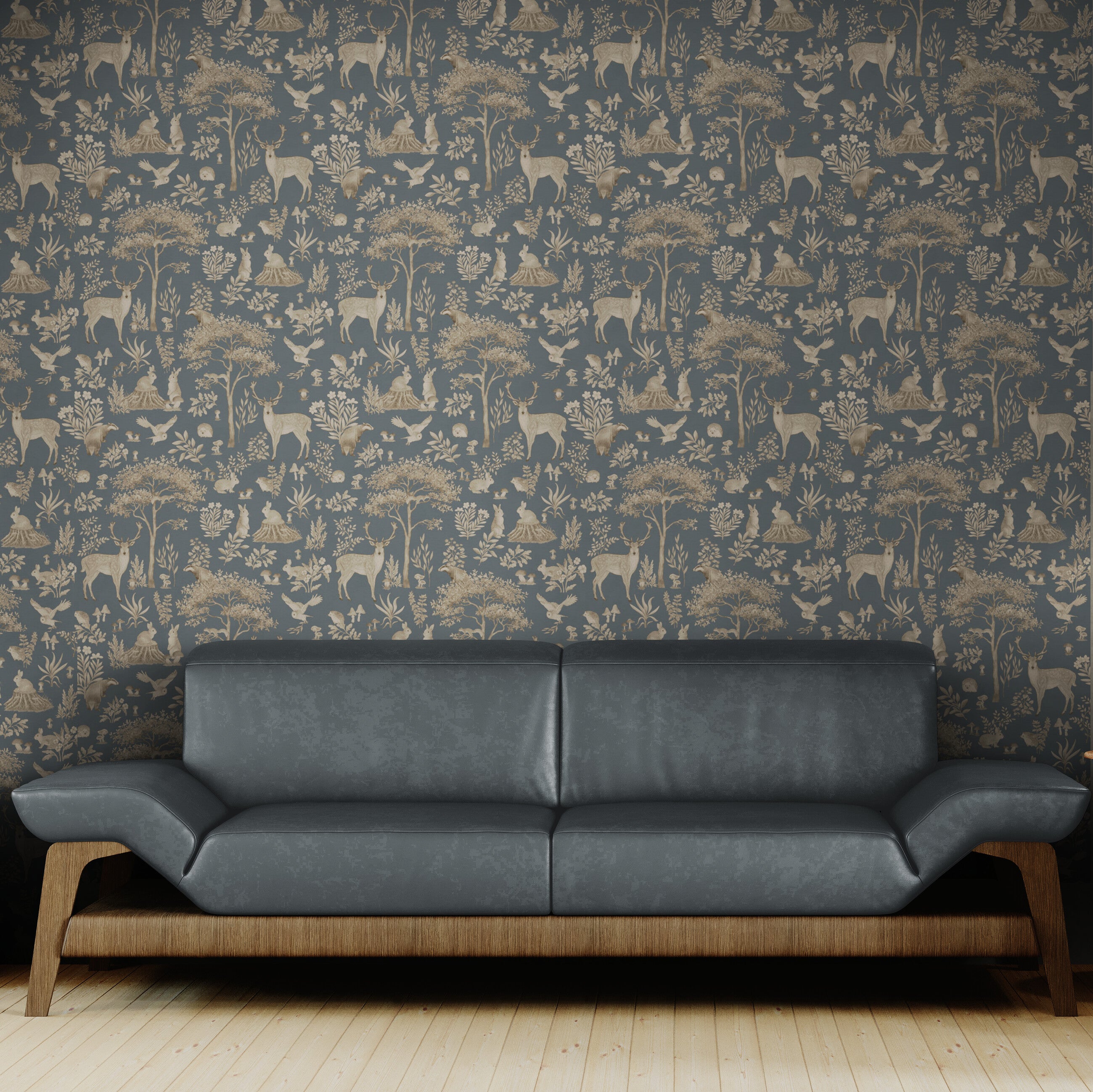 GDSE3273 Fantastic Forest Wallpaper Premium Peel and Stick Material 26in Wide x 9 ft. Vintage Green