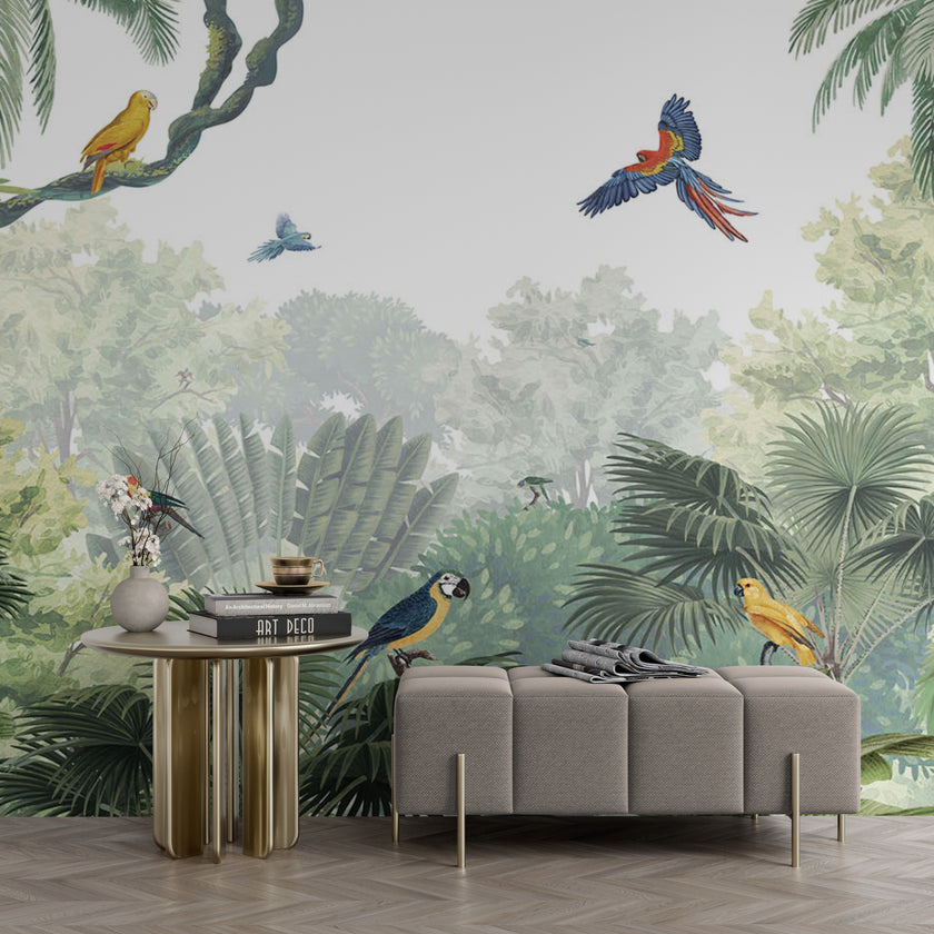 GDSE3031 Canopy Jungle Wallpaper Mural, Premium Peel and Stick Material 26in Wide x 9 ft. Multi-colored