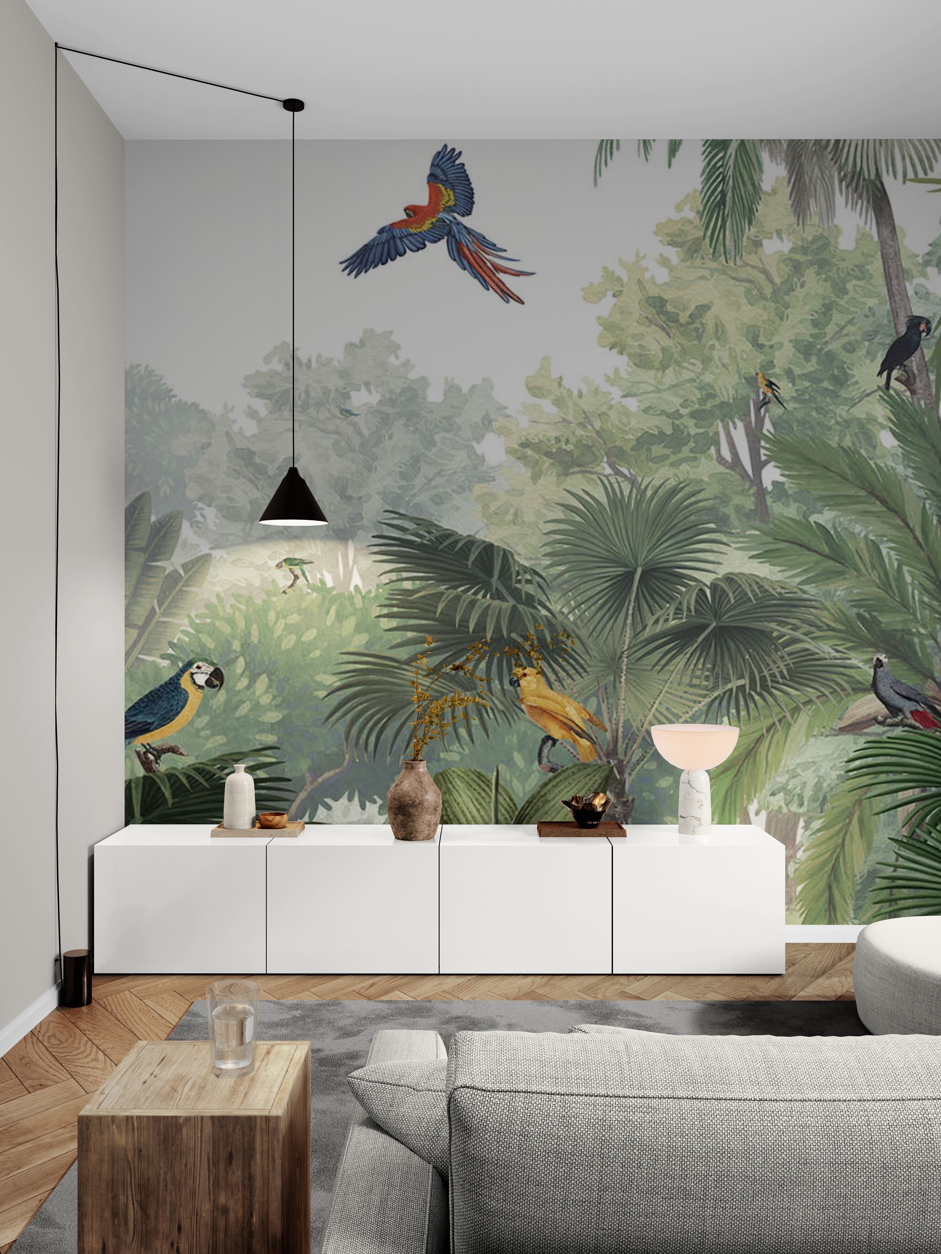 GDSE3031 Canopy Jungle Wallpaper Mural, Premium Peel and Stick Material 26in Wide x 9 ft. Multi-colored
