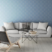 GDW0001 Ages And Stages Wallpaper Roll 19 inch Wide x 18 ft. Long in Denim Wash Blue Off White
