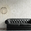 GE5071 Vintage Stripe Botanical Endless Murals Gray Off White