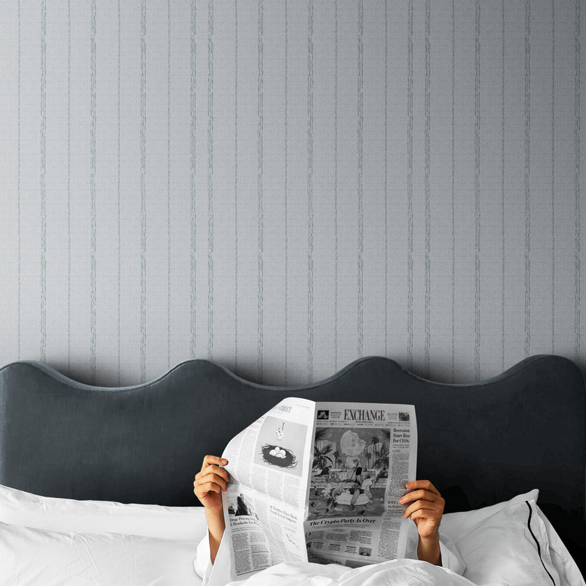 GP6010 Dot and Drift Stripe Premium Peel and Stick Wallpaper Panel 26 Wide x 6 Ft High in Muted Blue