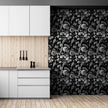 GDSL5020 Thistle Premium Peel and Stick Wallpaper Panel 26 inch Wide in Black White