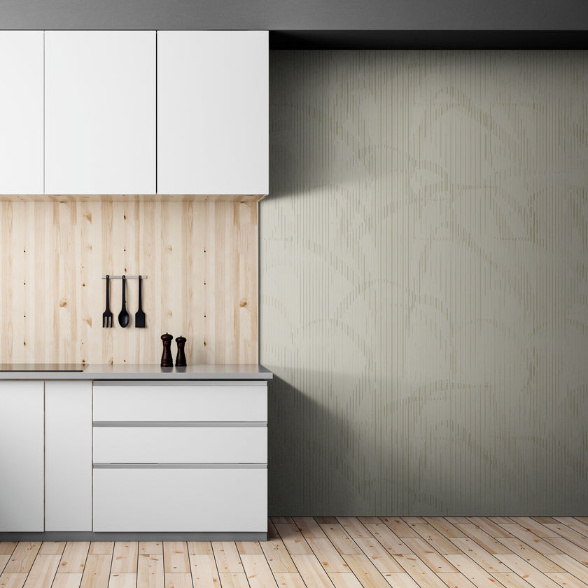 GE0021 Lenticular Foliage Endless Murals Beige Tan