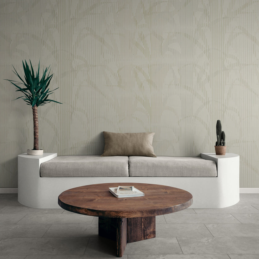 GE0021 Lenticular Foliage Endless Murals Beige Tan