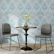 GW0174 Serene Stone Blue Paisley Wallpaper Panel