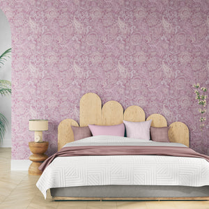 GP6060 Flower Paisley Premium Peel and Stick Wallpaper Panel 26 Wide x 6 Ft High in Dusty Pink