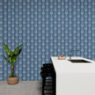 GDP6003 Twisted Twig Premium Peel and Stick Wallpaper Panel 6 Ft High x 26 Wide in Muted Navy