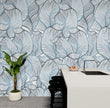 GE5111 Large Tropical Herbage Endless Murals Blue Gray
