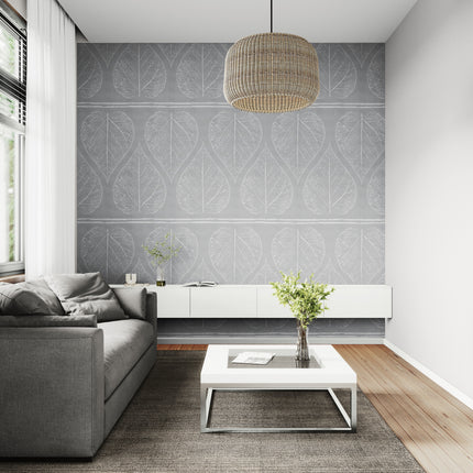 GDP5001 Accelerated Growth Premium Peel and Stick Wallpaper Panel 26 Wide in Multiple Sizes Soft Gray