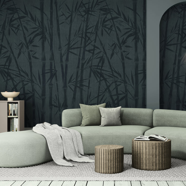 GE5102 Bamboo Serenity Endless Murals in Beige Gray