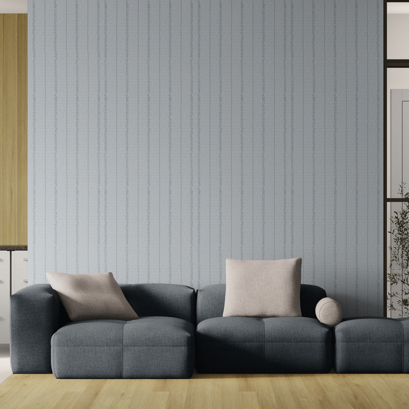 GP6010 Dot and Drift Stripe Premium Peel and Stick Wallpaper Panel 26 Wide x 6 Ft High in Muted Blue