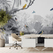GDSE3030 Canopy Jungle Wallpaper Mural Premium Peel and Stick Material 26in Wide x 9 ft. Gray