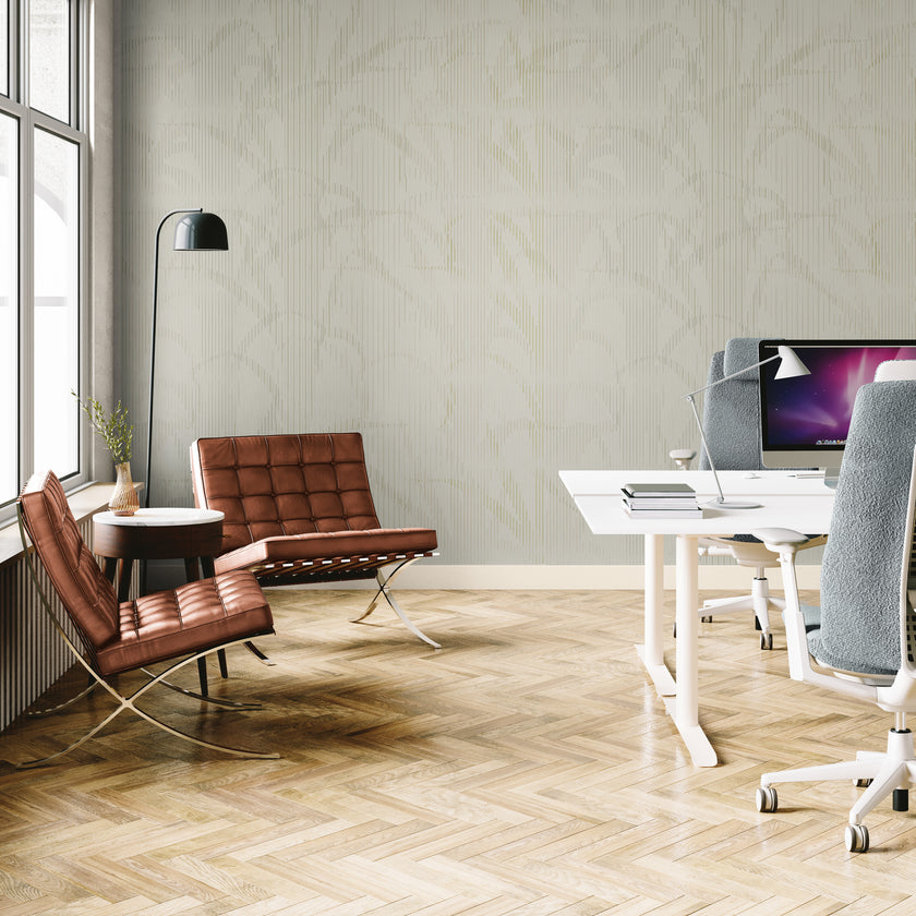 GE0021 Lenticular Foliage Endless Murals Beige Tan