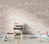 GDSE3721 Nordic Nature Wallpaper Mural Premium Peel and Stick Material 26in Wide x 9 ft. Pink White