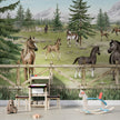 GDSE3640 Horse Haven Mural Wallpaper Mural Premium Peel and Stick Material 26in Wide x 9 ft. Green