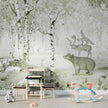 GDSE3022 Bear King Wallpaper Mural Premium Peel and Stick Material 26in Wide x 9 ft. Green