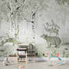 GDSE3022 Bear King Wallpaper Mural Premium Peel and Stick Material 26in Wide x 9 ft. Green