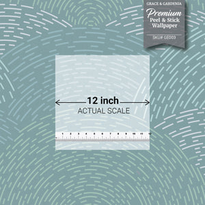 GE0003 Radial Escape Grace & Gardenia Endless Mural Teal