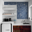 GP5011 Folk Florals Wallpaper Panels In Blue Gray