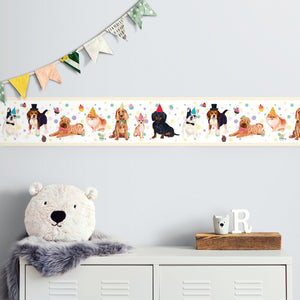 GB90041 Party Dogs Peel and Stick Wallpaper Border 10