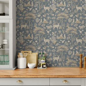 GDSE3271 Fantastic Forest Wallpaper Premium Peel and Stick Material 26in Wide x 9 ft. Vintage Pink Brown